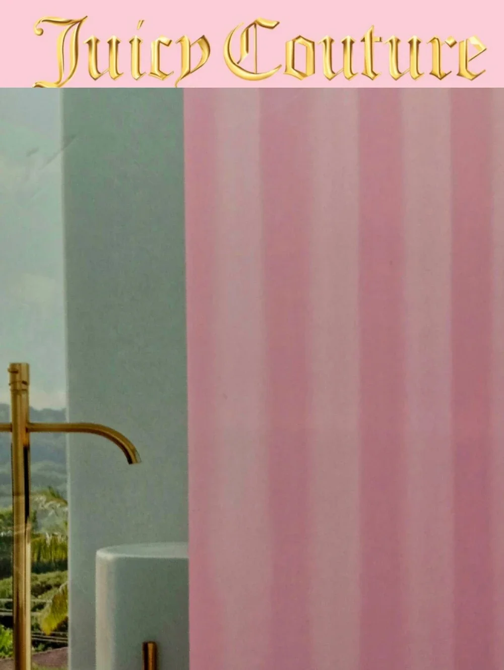 Juicy Couture Home Eco-Friendly Premium Weight Peva Liner- Dark Pink